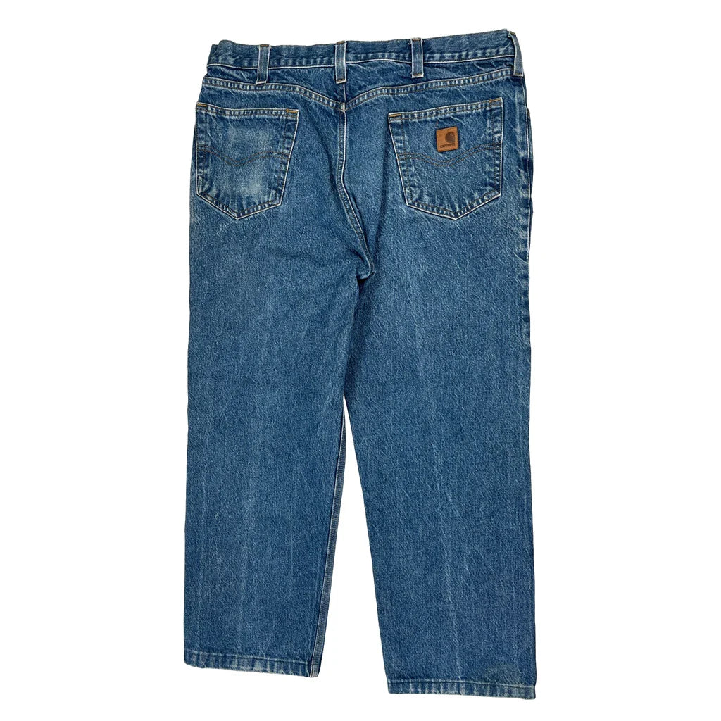 Buy Carhartt Jeans - 36W 30L Blue Cotton Refurbished - $73.69 Carhartt Jeans - 36W 30L Blue Cotton Refurbished - Thrifted (note: this is a term often used to describe second- refurbished available on Cerqular