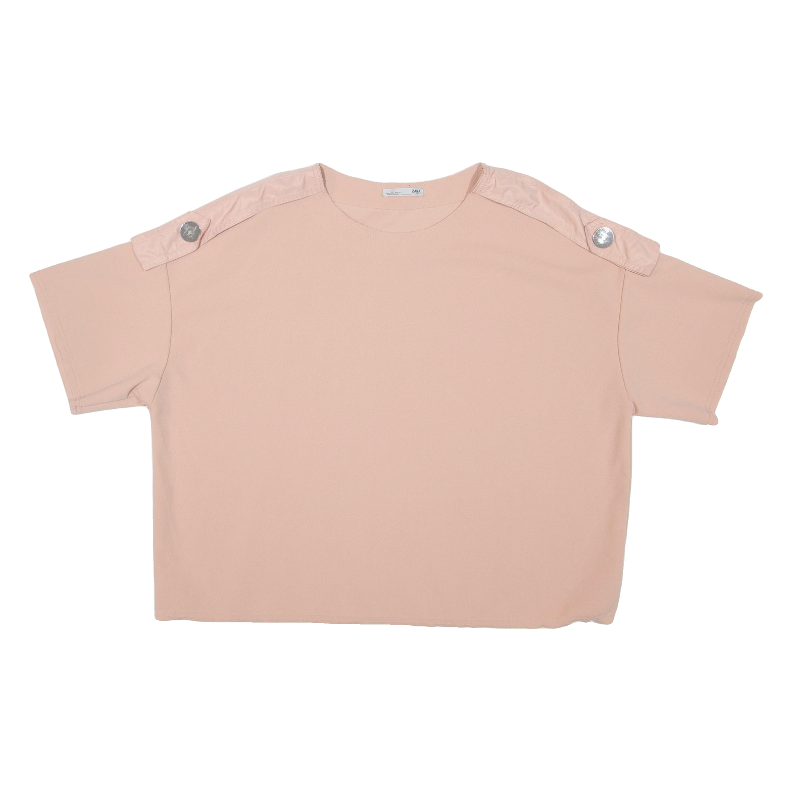 ZARA Womens Cropped Top Pink Viscose L Refurbished - N/A refurbished available on Cerqular