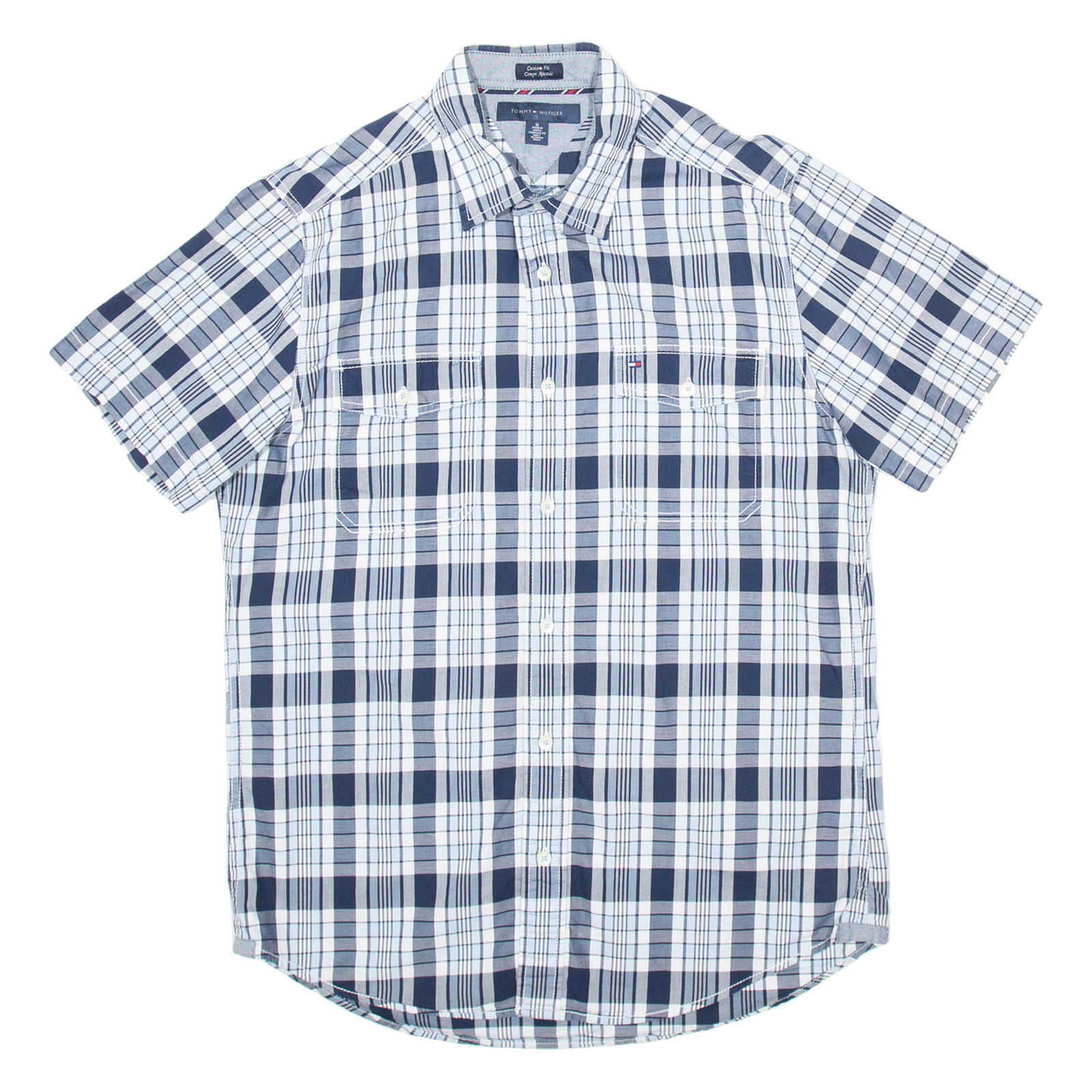 TOMMY HILFIGER Mens Shirt Blue Check M Refurbished - N/A refurbished available on Cerqular