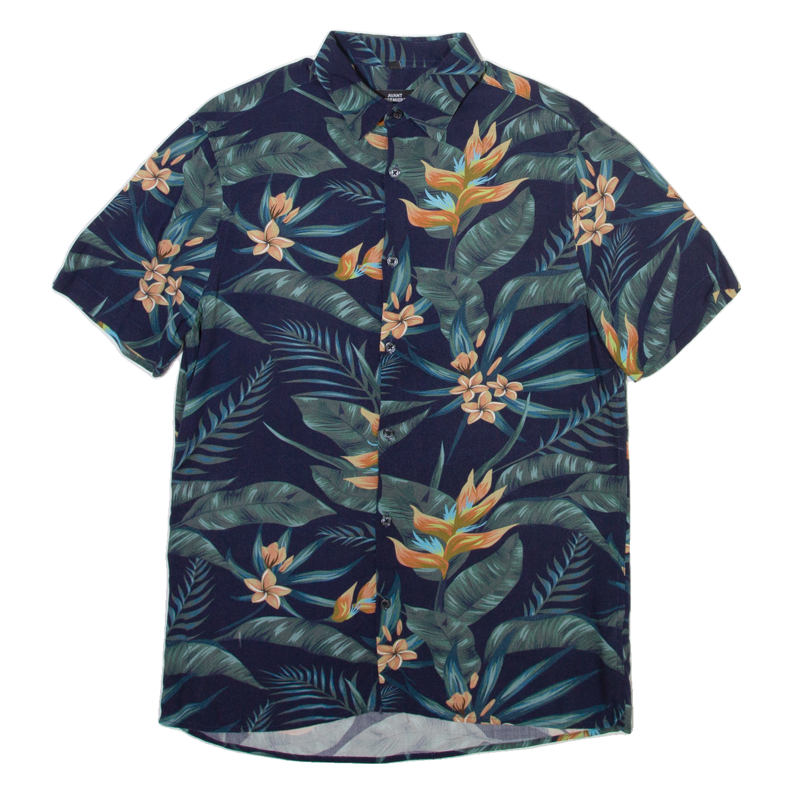 MANOR Mens Hawaiian Shirt Blue Floral S Refurbished - N/A refurbished available on Cerqular