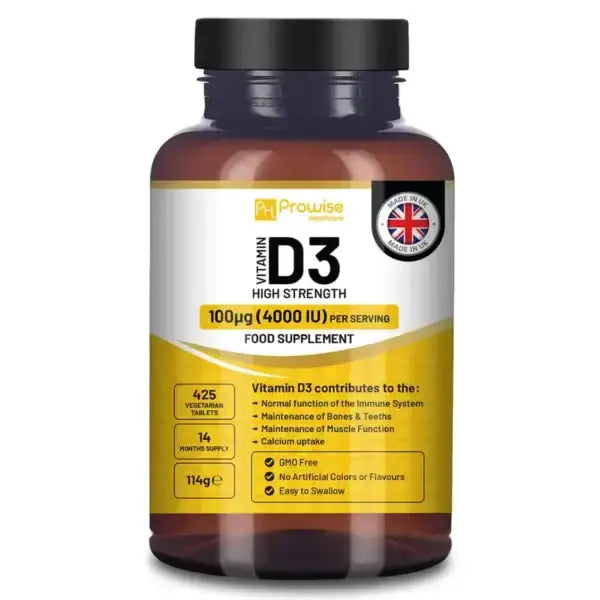 Vitamin D3 4000 IU High Strength I 425 Vegetarian Micro Tablets (14 Months Supply) I Vitamin D3 Supplement for Immune Support, Calcium Boost, Bone & Muscle Refurbished - Prowise Healthcare refurbished available on Cerqular