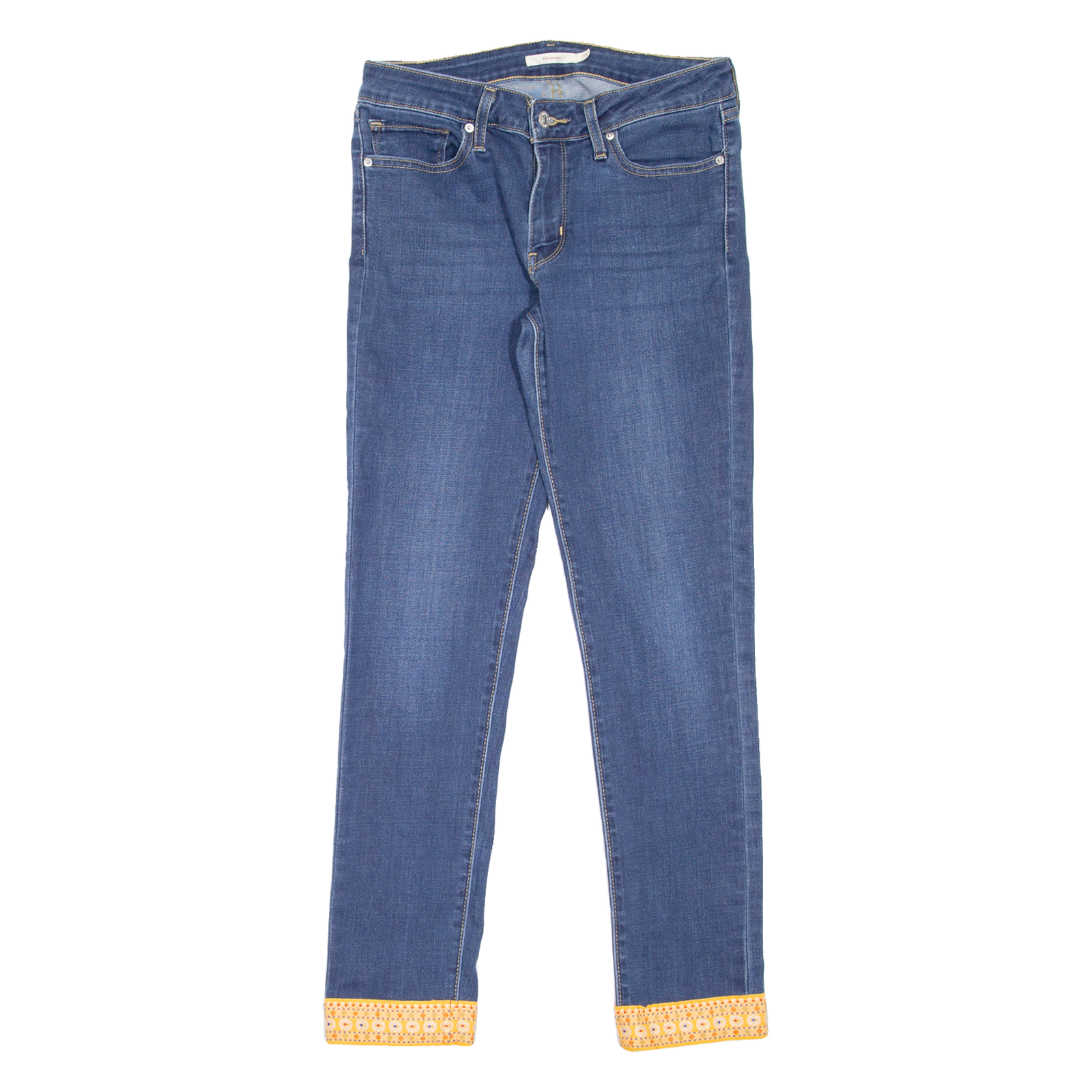 LEVI'S 711 Customised Womens Jeans Blue Slim Skinny Stone Wash W28 L28 Refurbished - N/A refurbished available on Cerqular