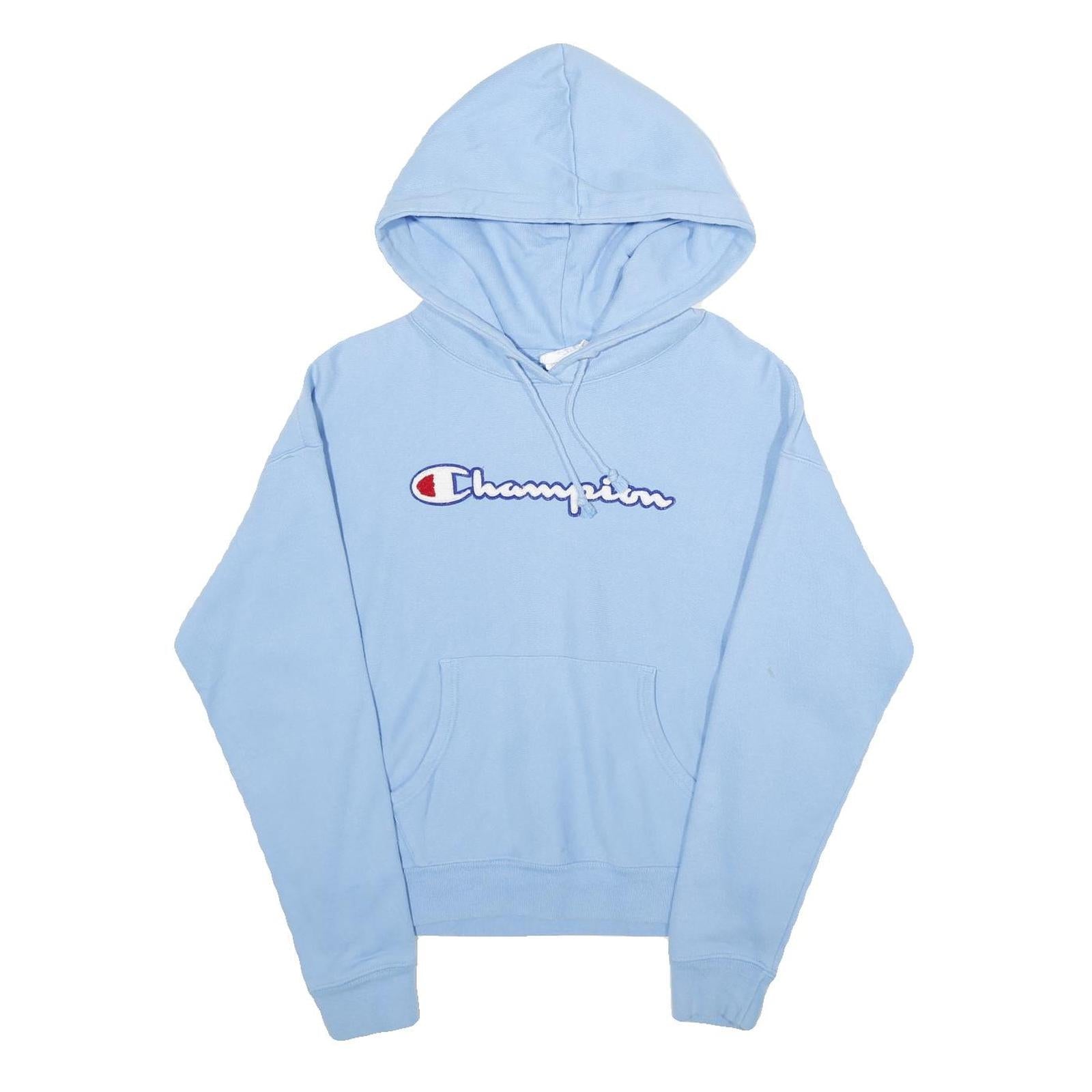 CHAMPION REVERSE WEAVE Womens Blue Hoodie M Embroidered Logo Cotton Blend Refurbished - N/A refurbished available on Cerqular
