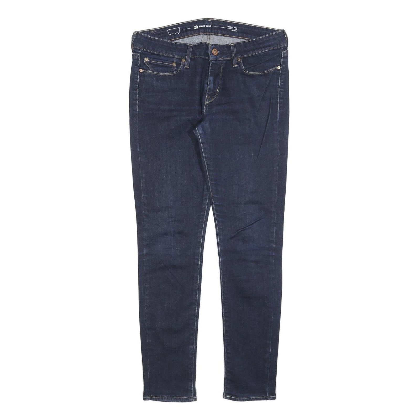 LEVI'S Womens Slim Skinny Denim Dark Blue Cotton Blend Zip W29 L28 Stretch Jeans Refurbished - N/A refurbished available on Cerqular