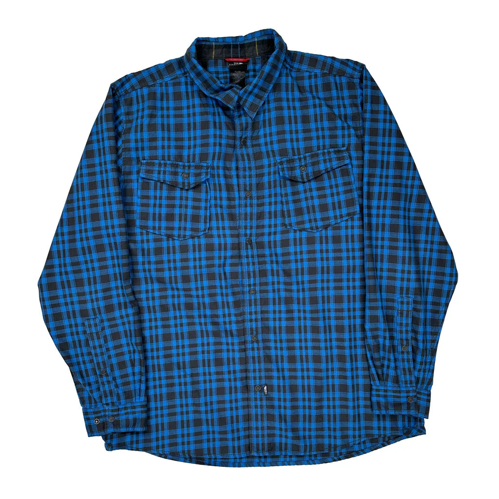 The North Face Checked Shirt - XL Black Polyester Refurbished - Thrifted (note: this is a term often used to describe second- refurbished available on Cerqular