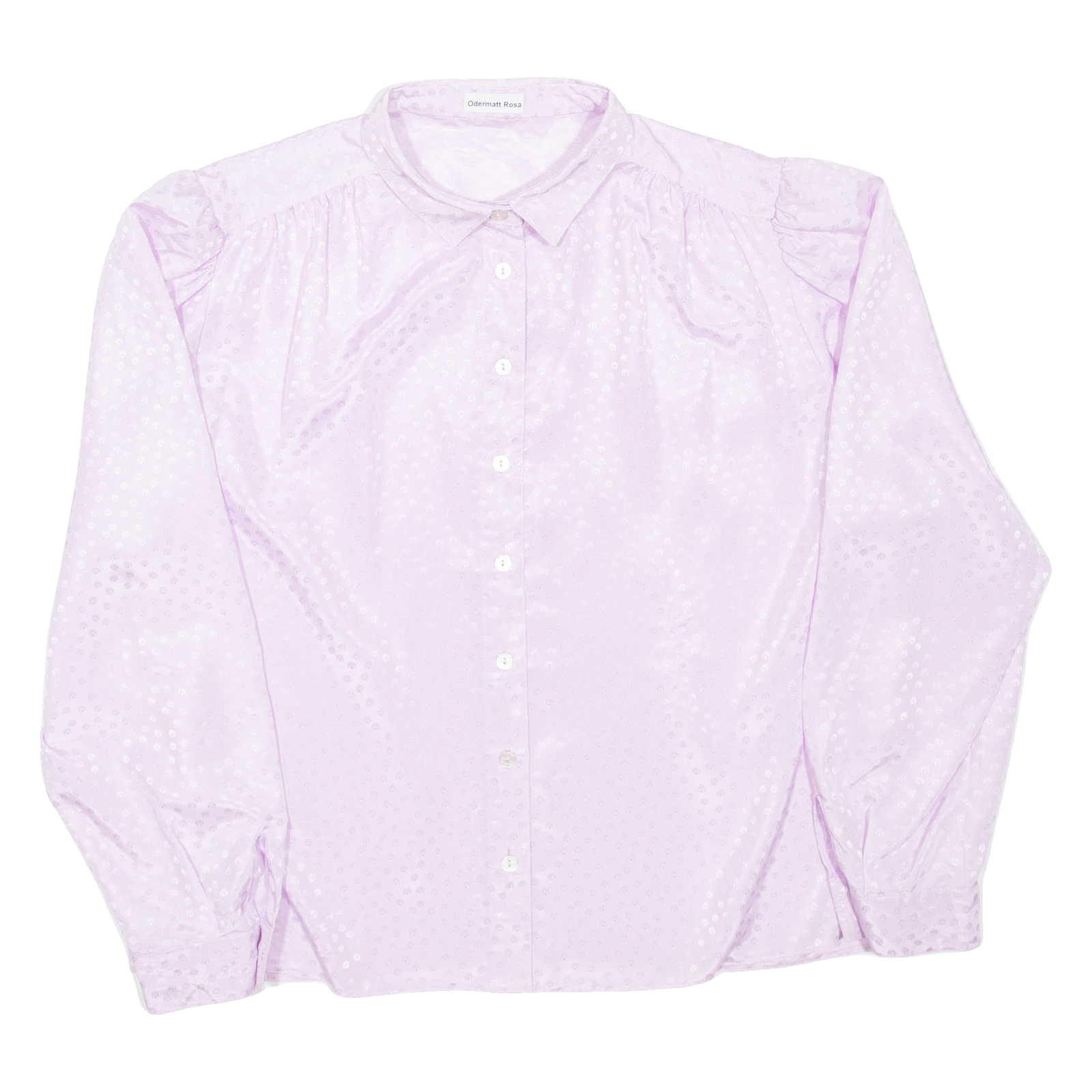 Womens Printed Shirt Purple Collared Long Sleeve Spotted L Refurbished - N/A refurbished available on Cerqular