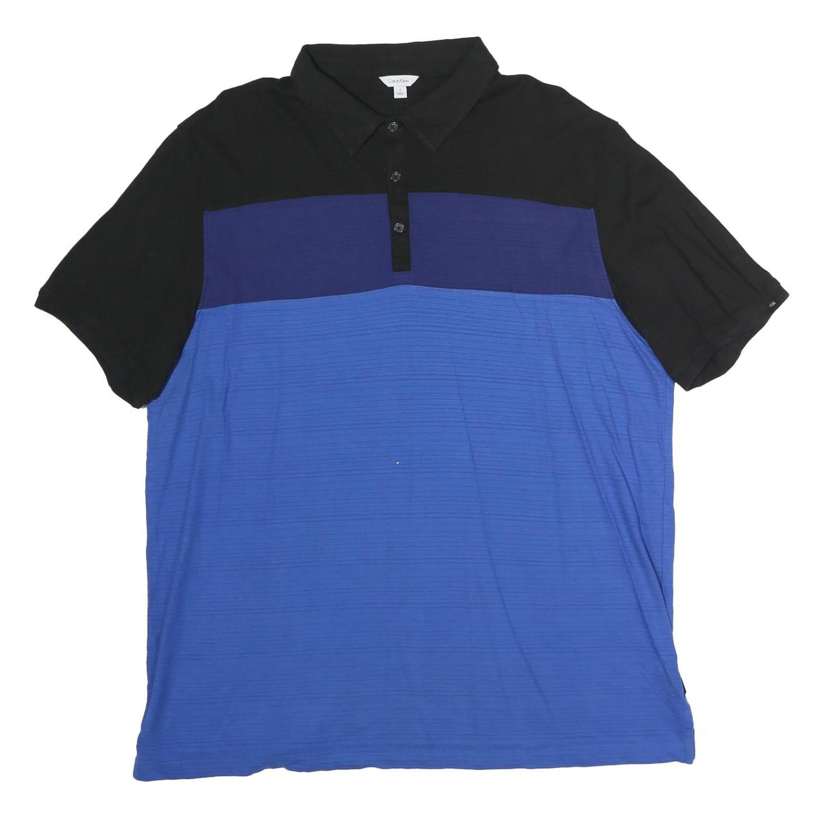 Buy CALVIN KLEIN Mens Black & Blue Polo Shirt XL Cotton Short Sleeve Colourblock Refurbished - $28.59 CALVIN KLEIN Mens Black & Blue Polo Shirt XL Cotton Short Sleeve Colourblock Refurbished - N/A refurbished available on Cerqular