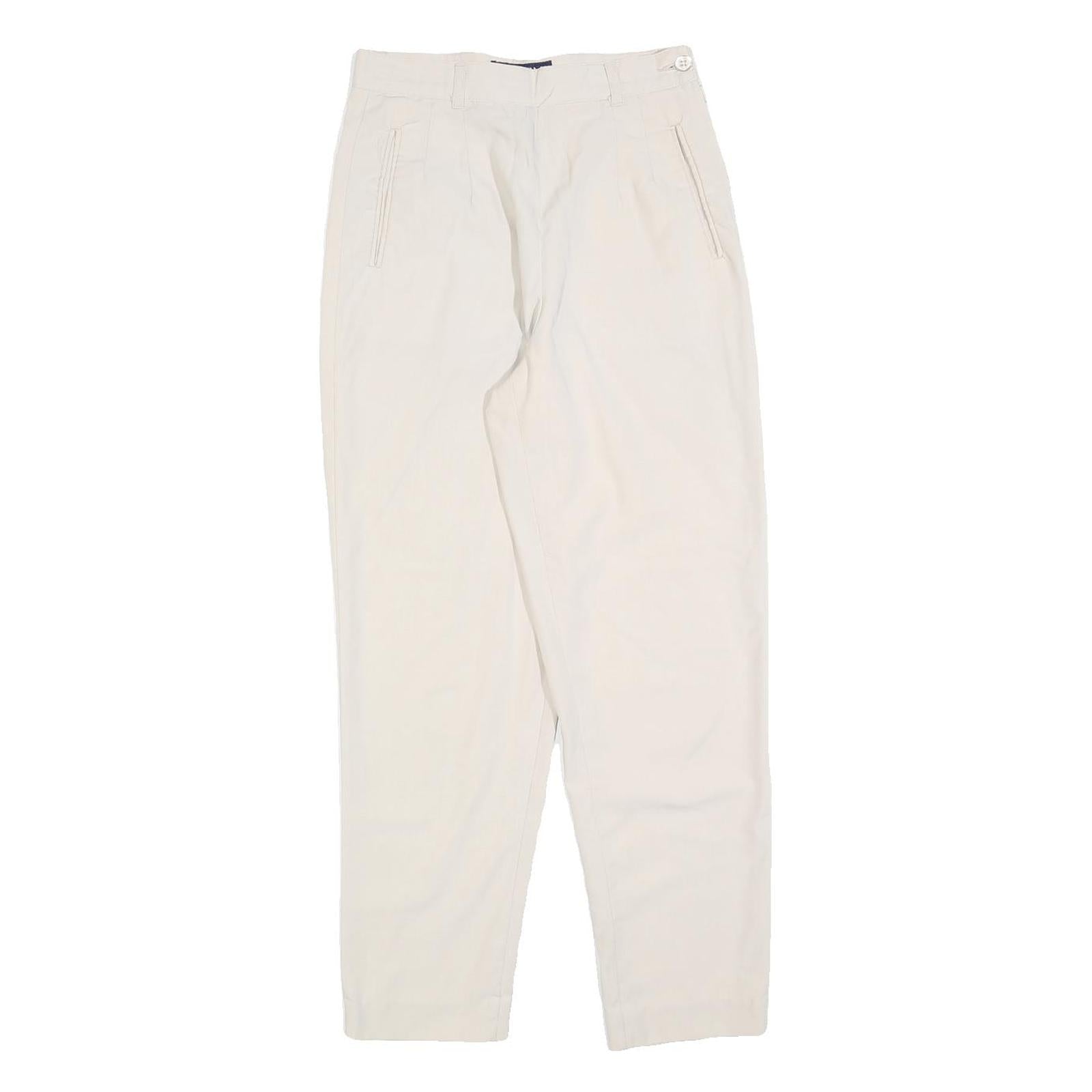 MADPANTS Womens Polyester Blend Beige Regular Fit Straight Trousers W26 L28 Refurbished - N/A refurbished available on Cerqular
