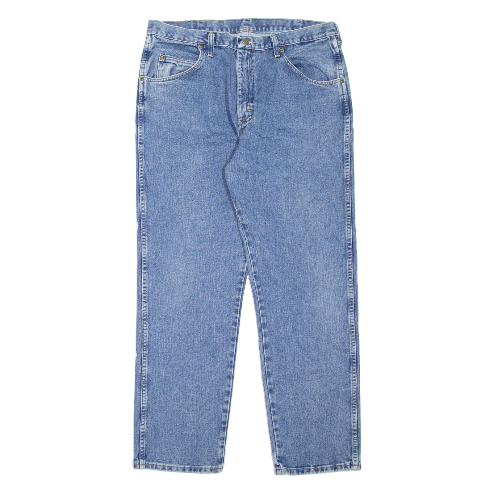 WRANGLER Mens Jeans Blue Regular Tapered W38 L32 Refurbished - N/A refurbished available on Cerqular