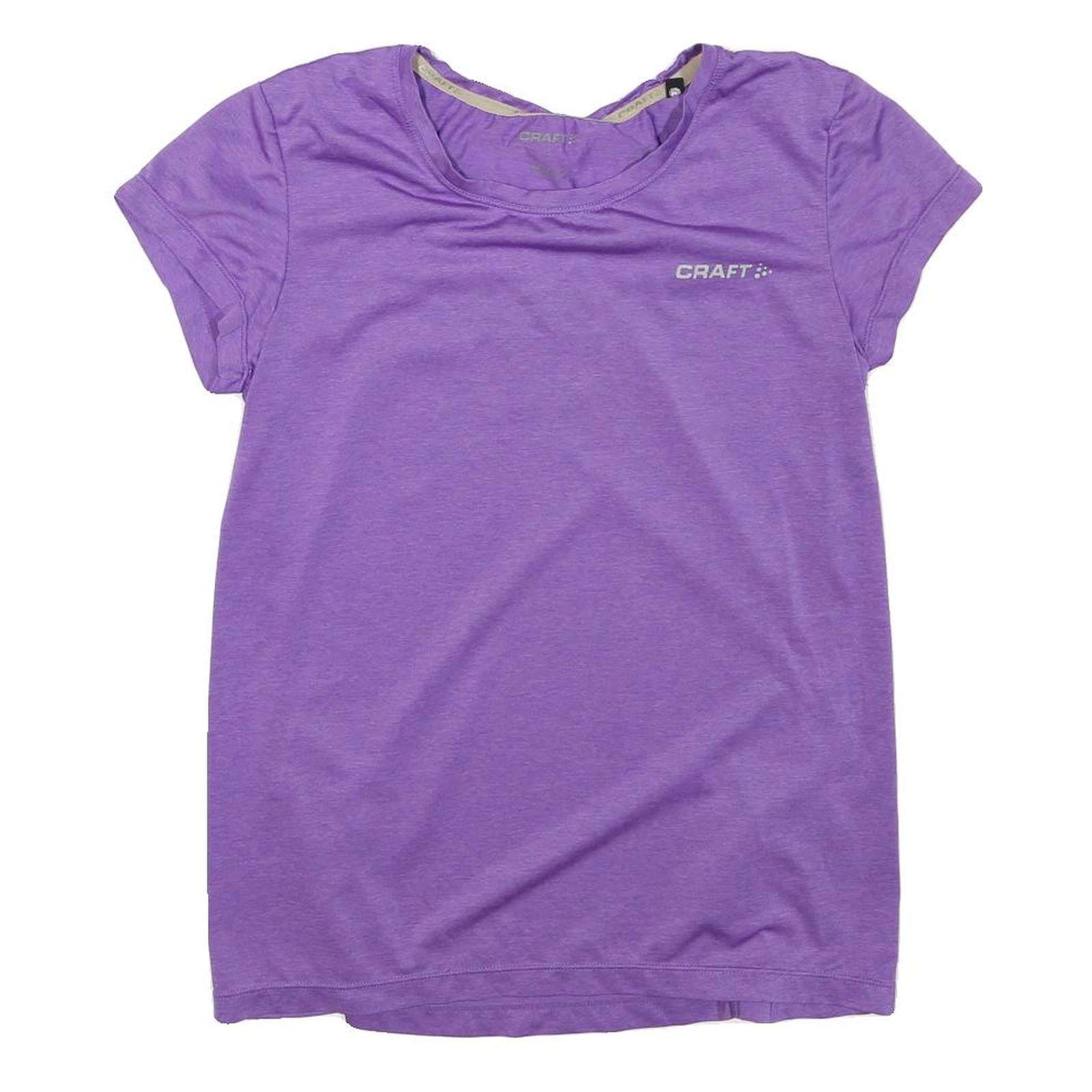 CRAFT Womens Purple Sleeveless Round Neck Graphic T-Shirt S Activewear Refurbished - N/A refurbished available on Cerqular