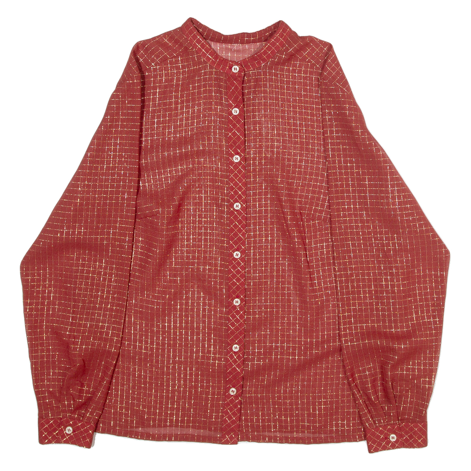 Womens Printed Shirt Red Long Sleeve Gingham M Refurbished - N/A refurbished available on Cerqular