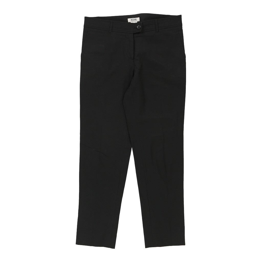 Cheap & Chic Moschino Trousers - 32W UK 12 Black Cotton Refurbished - Thrifted (note: this is a term often used to describe second- refurbished available on Cerqular