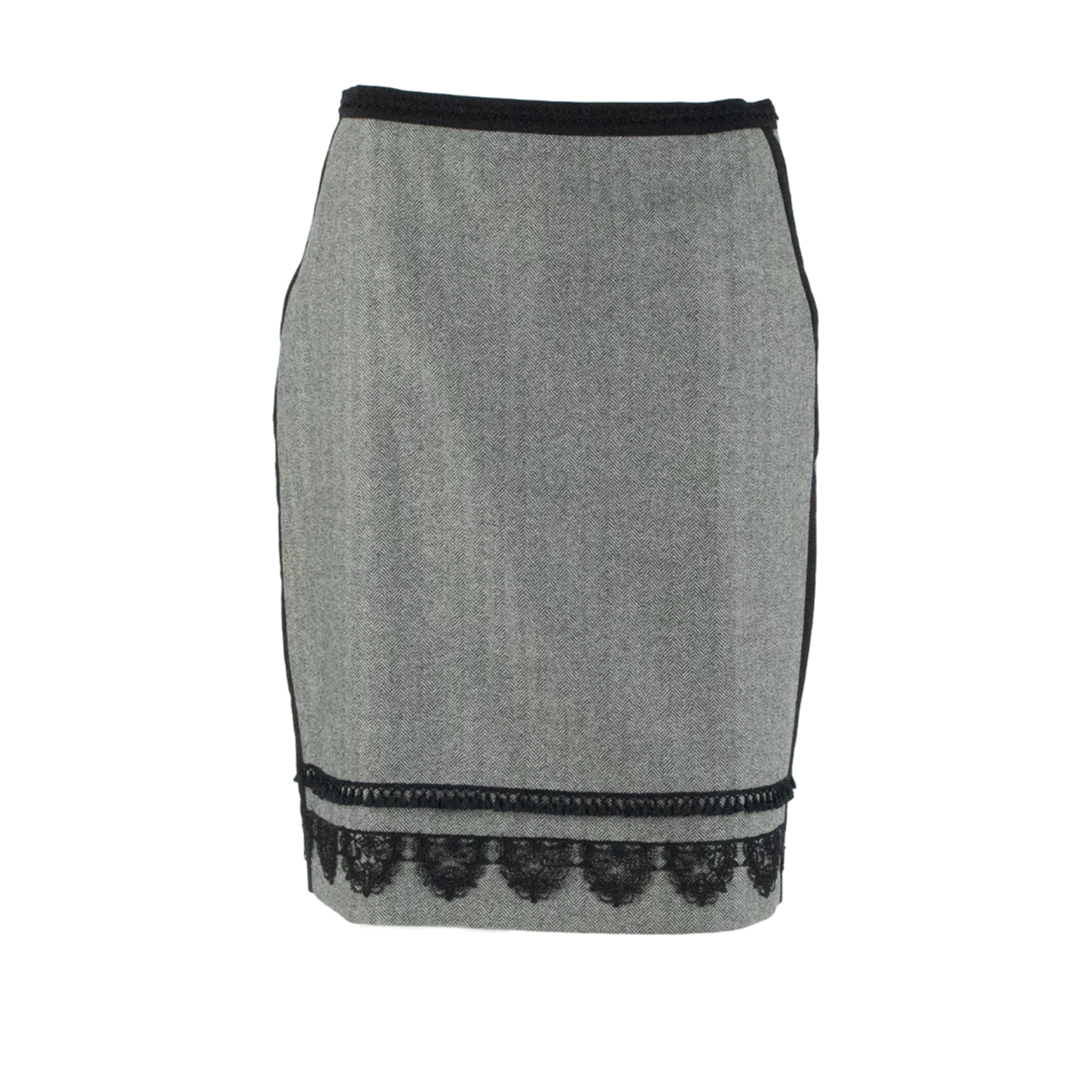 MAX MARA WEEKEND Womens Straight Skirt Grey Knee Length Wool 6XL Refurbished - N/A refurbished available on Cerqular