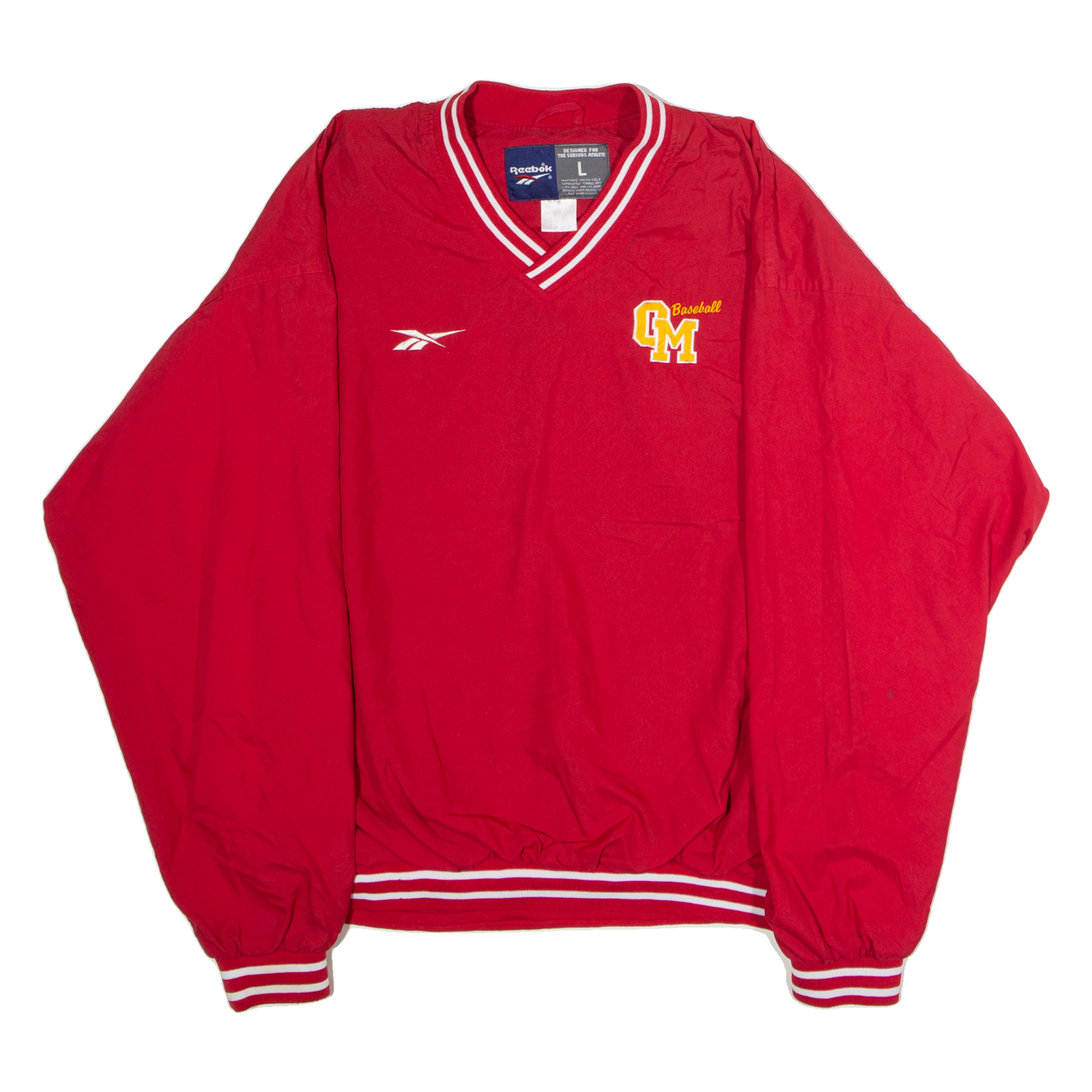 REEBOK OM Baseball Mens Pullover Jacket Red USA L Refurbished - N/A refurbished available on Cerqular