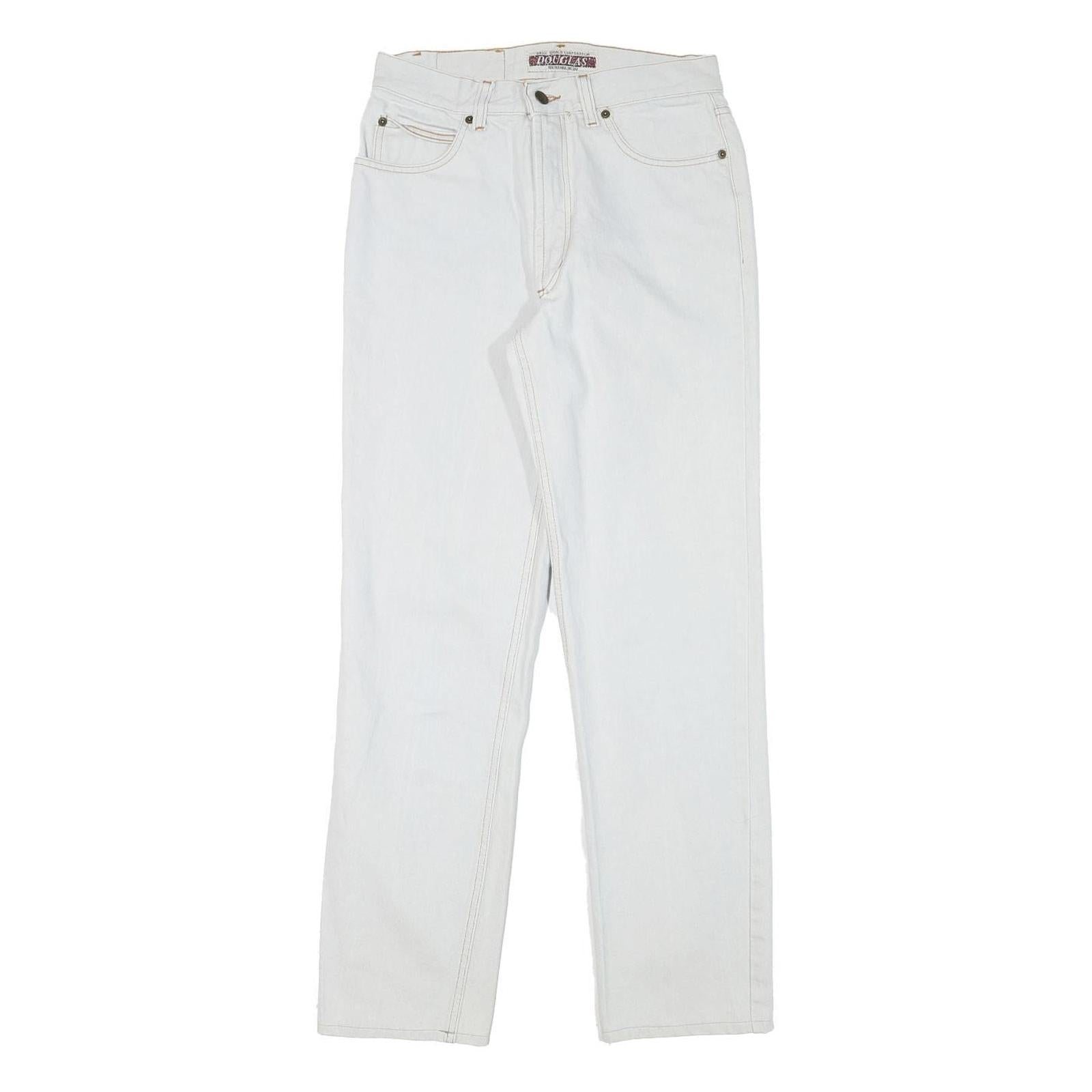 DOUGLAS Mens White Cotton Blend Regular Fit Straight Denim Jeans W27 L30 Refurbished - N/A refurbished available on Cerqular