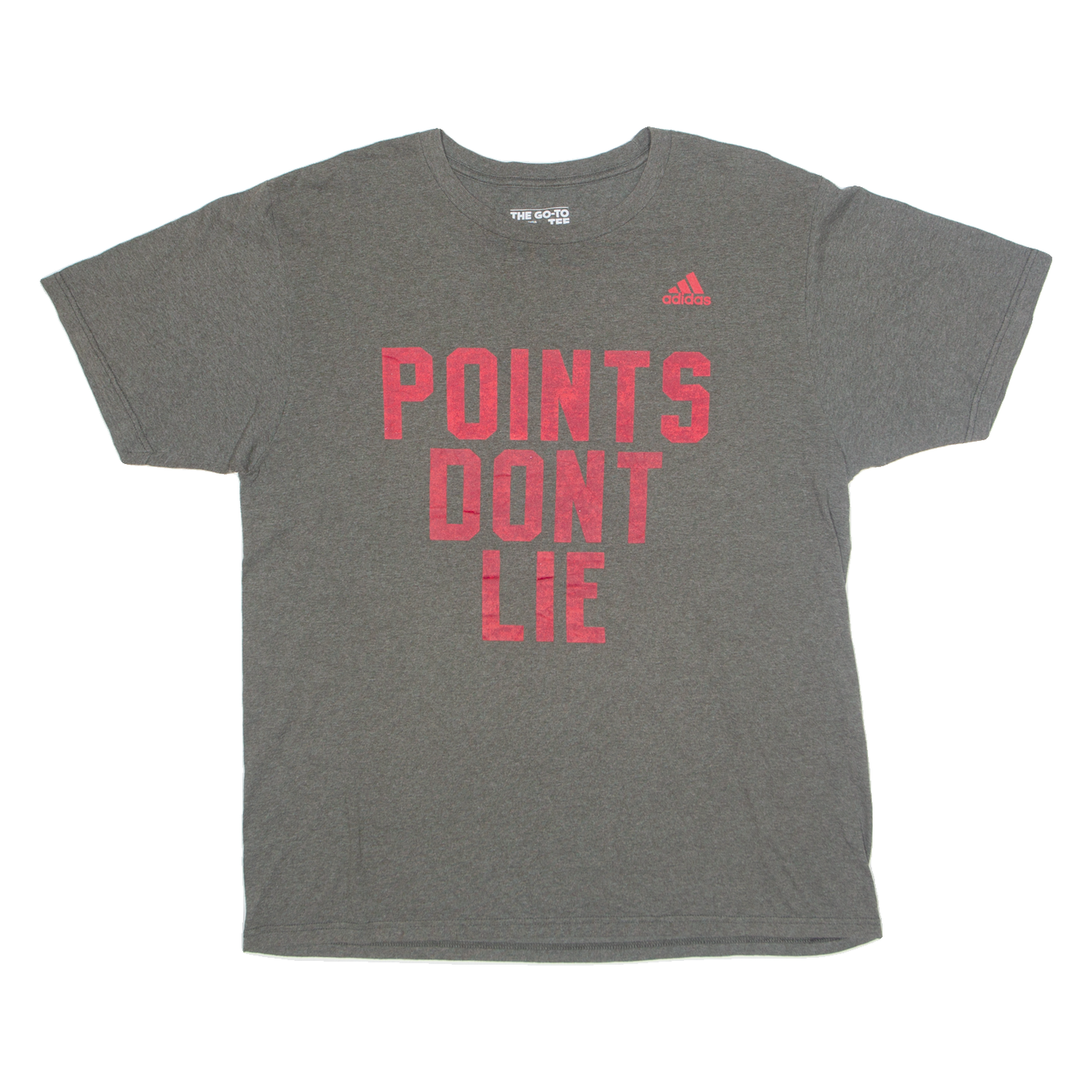 ADIDAS POINTS DONT LIE Mens T-Shirt Grey L Refurbished - N/A refurbished available on Cerqular