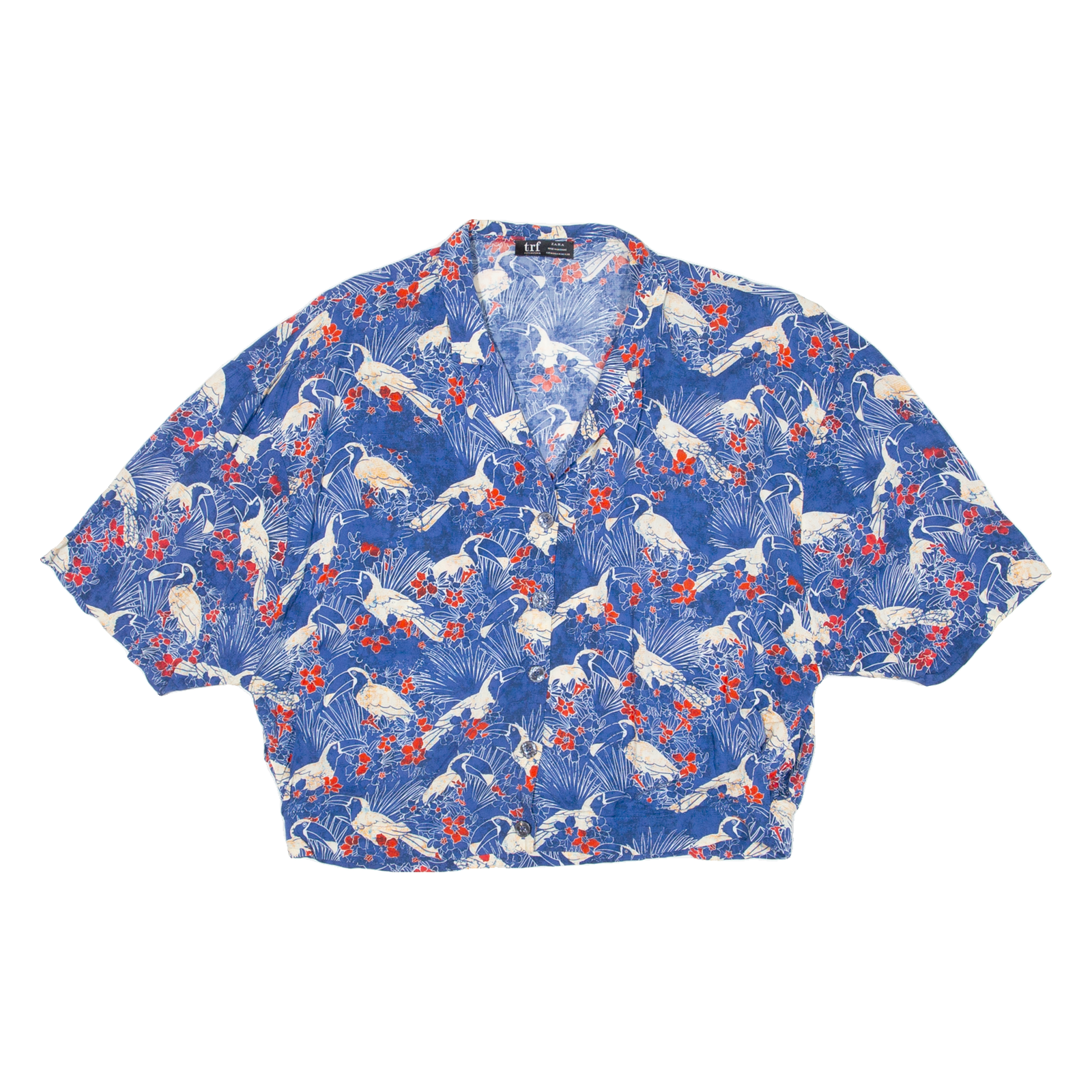 Buy ZARA Cropped Womens Shirt Blue Floral L Refurbished - $18.19 ZARA Cropped Womens Shirt Blue Floral L Refurbished - N/A refurbished available on Cerqular