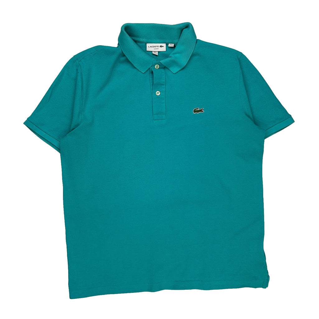 Lacoste Slim Fit Polo Shirt - XL Green Cotton Refurbished - Thrifted (note: this is a term often used to describe second- refurbished available on Cerqular