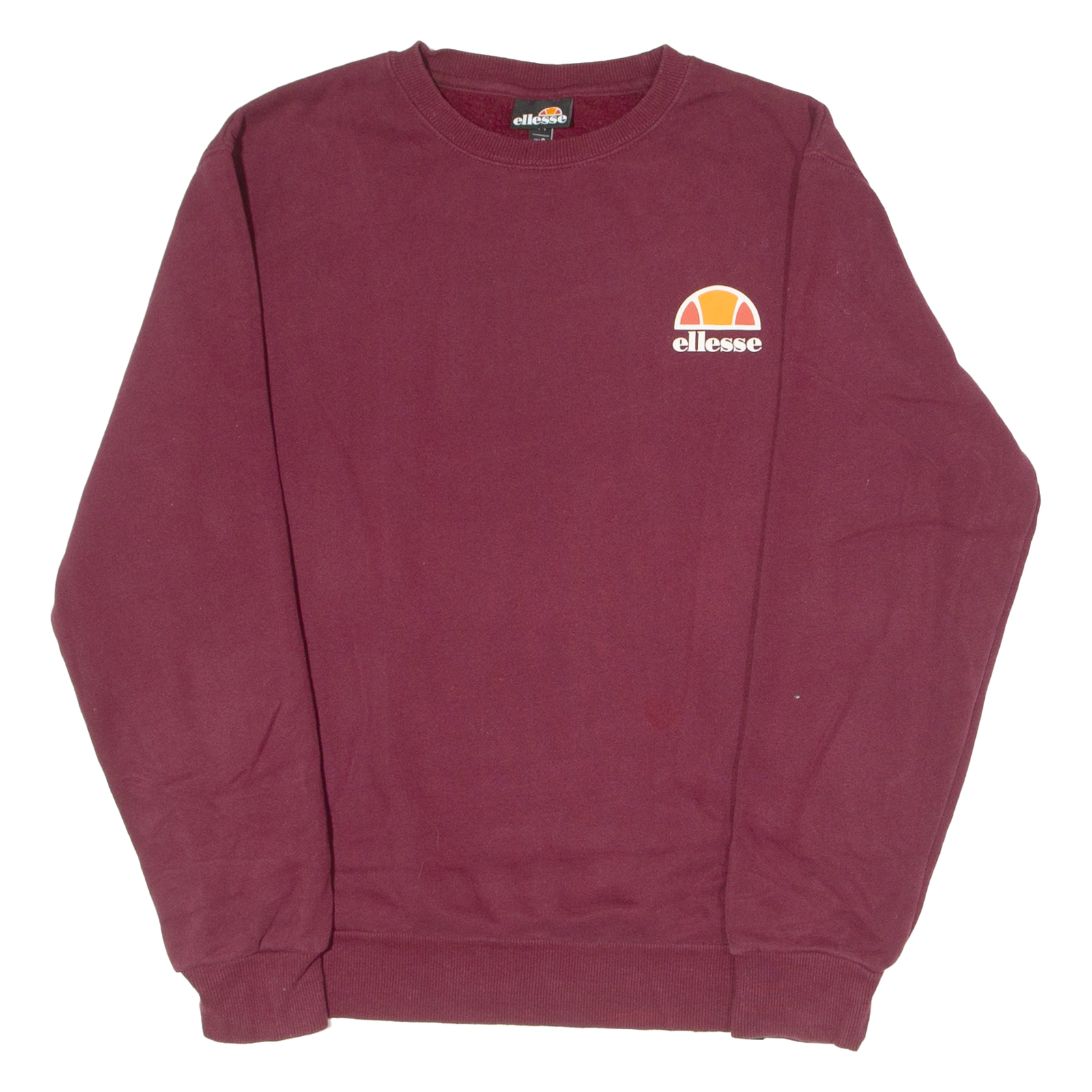 ELLESSE Womens Sweatshirt Maroon Crew Neck UK 8 Refurbished - N/A refurbished available on Cerqular