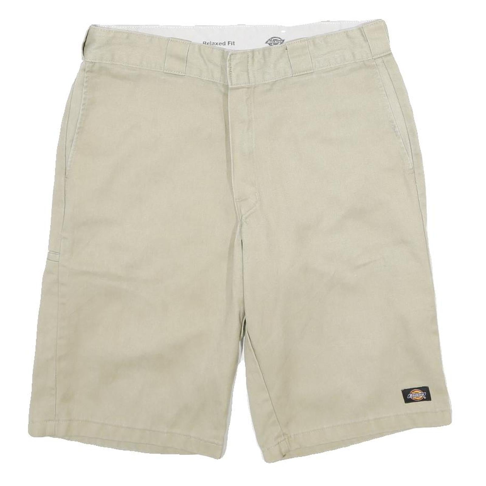 DICKIES Mens Shorts Beige Casual Relaxed L W34 Workwear Durable Refurbished - N/A refurbished available on Cerqular