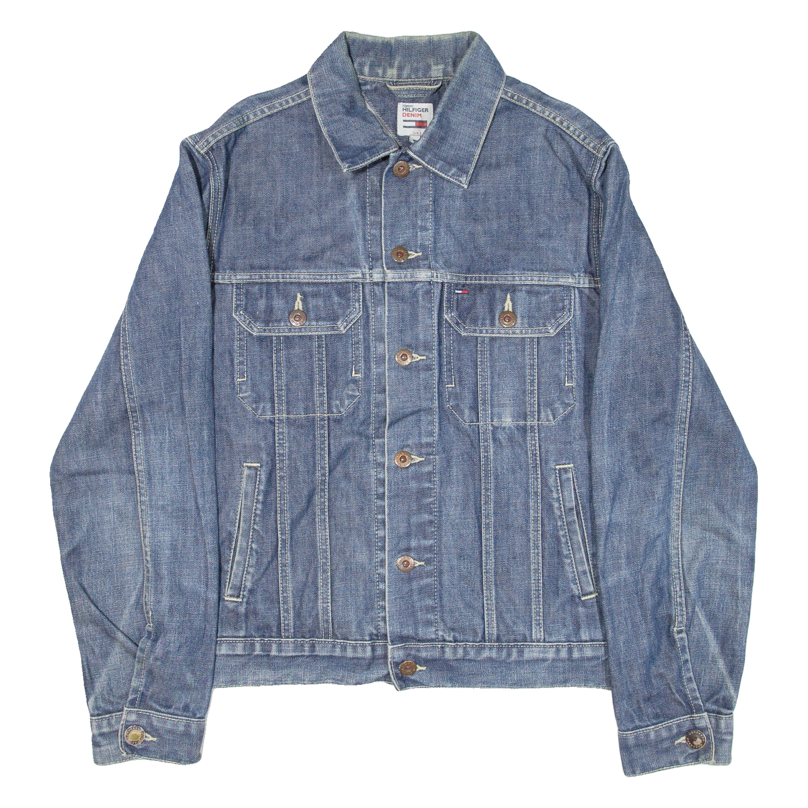 TOMMY HILFIGER Mens Denim Jacket Blue S Refurbished - N/A refurbished available on Cerqular
