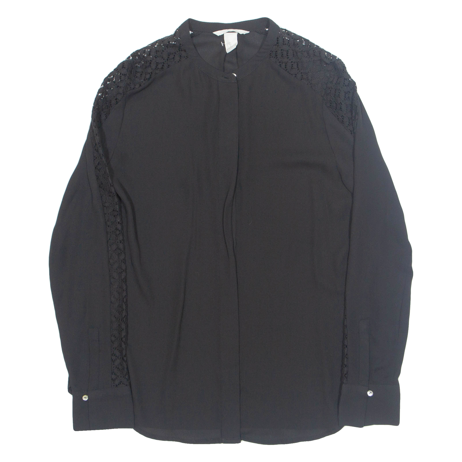 H&M Womens Blouse Black Long Sleeve M Refurbished - N/A refurbished available on Cerqular