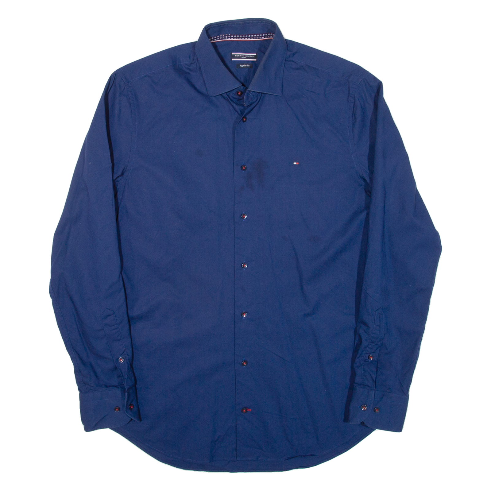 TOMMY HILFIGER Mens Plain Shirt Blue Long Sleeve M Refurbished - N/A refurbished available on Cerqular
