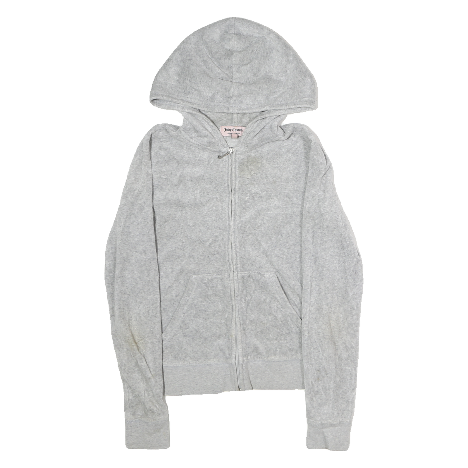 JUICY COUTURE Womens Grey Hoodie S Embroidered Crest Full Zip Casual Refurbished - N/A refurbished available on Cerqular