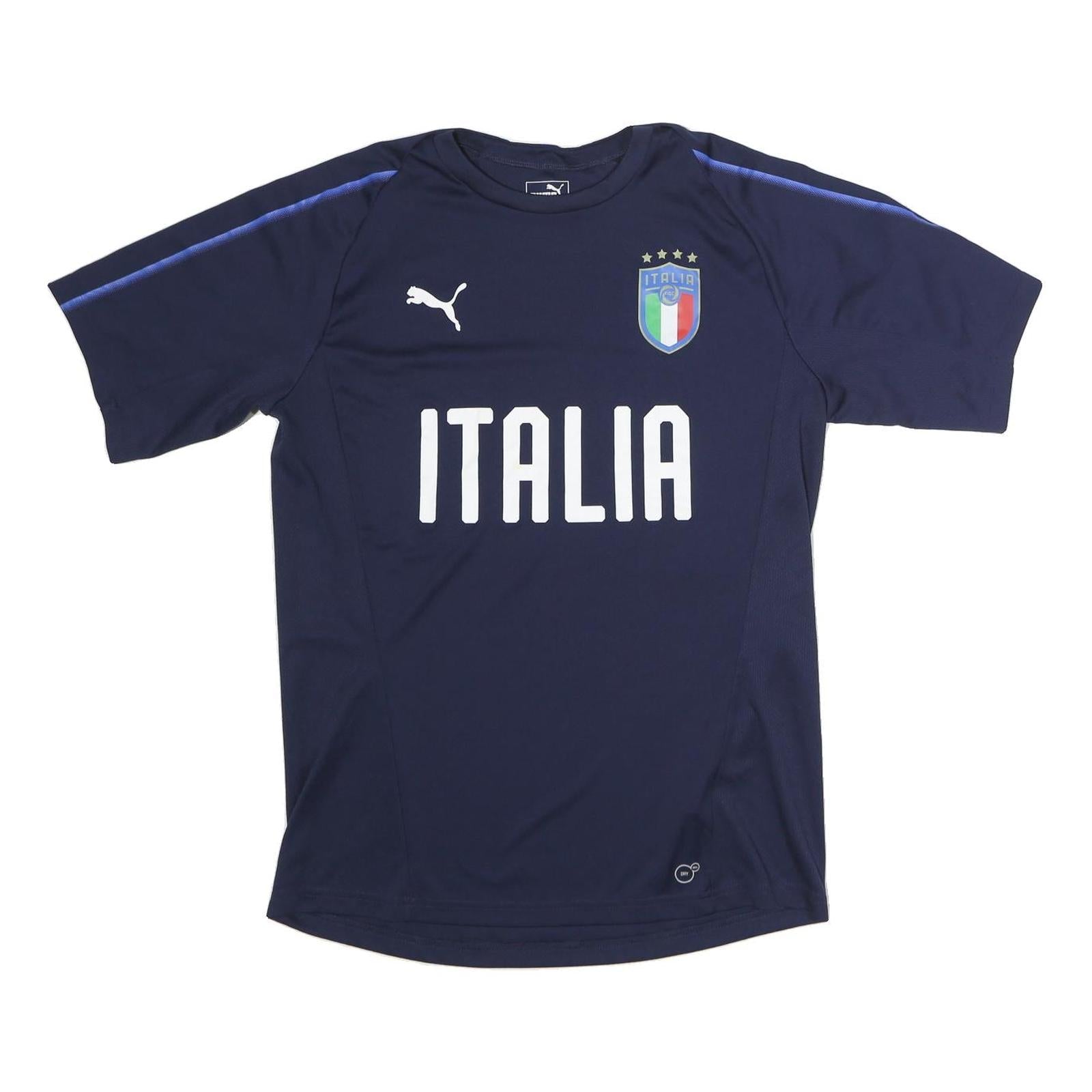 PUMA Mens Blue Italia Graphic T-Shirt L Short Sleeve Crew Neck Sportswear Refurbished - N/A refurbished available on Cerqular