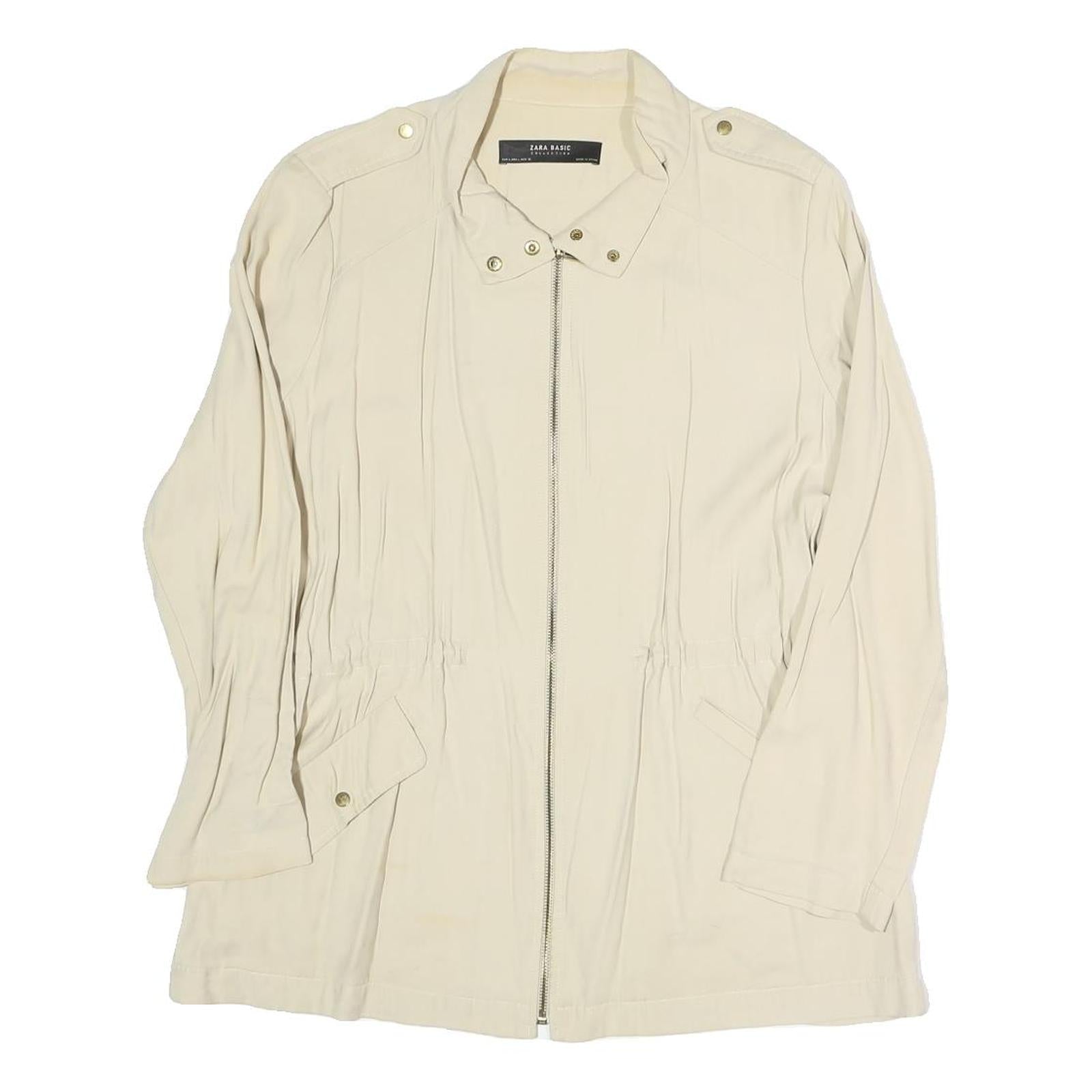 Buy ZARA Womens Cream Jacket L Polyester Blend Zip Plain Lightweight Casual Refurbished - $28.59 ZARA Womens Cream Jacket L Polyester Blend Zip Plain Lightweight Casual Refurbished - N/A refurbished available on Cerqular