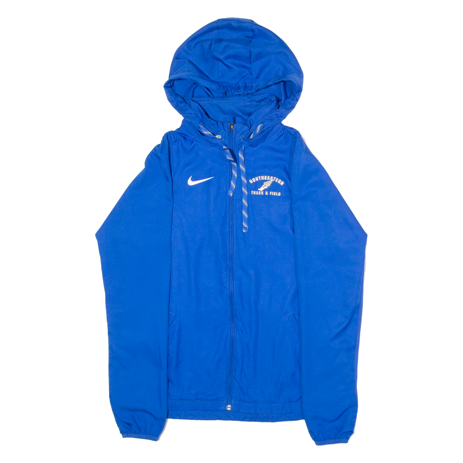 NIKE Southeastern Track And Field Mens Track Jacket Blue USA Hooded L Refurbished - N/A refurbished available on Cerqular