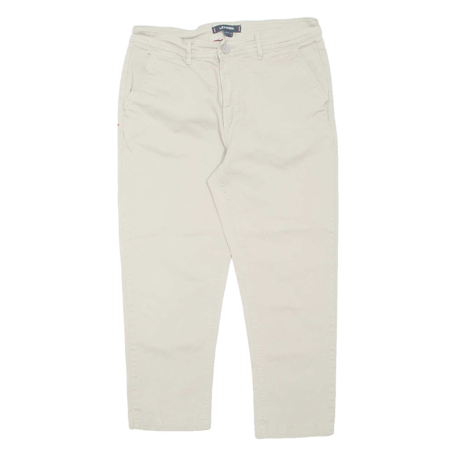 KANGOL Chino Mens Trousers Beige Regular Tapered W30 L23 Refurbished - N/A refurbished available on Cerqular