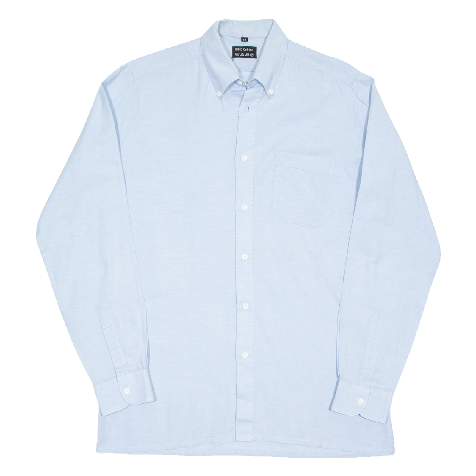 Mens Plain Shirt Blue Long Sleeve S Refurbished - N/A refurbished available on Cerqular