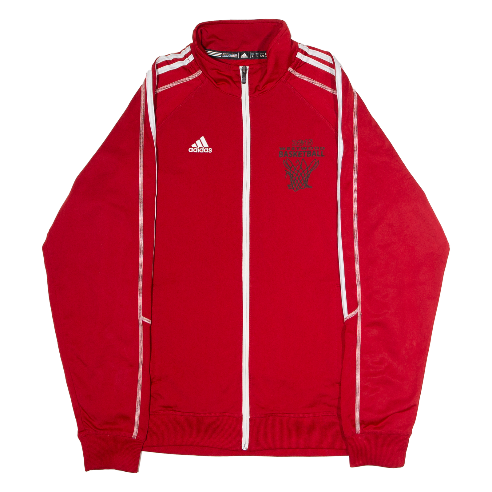 Buy ADIDAS 2015 Westwood Basketball Mens Track Jacket Red L Refurbished - $31.19 ADIDAS 2015 Westwood Basketball Mens Track Jacket Red L Refurbished - N/A refurbished available on Cerqular