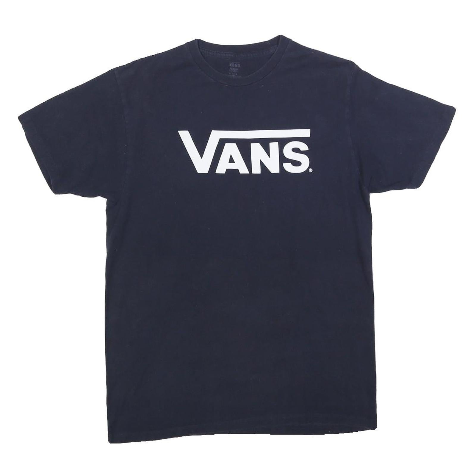 VANS Mens Black Classic T-Shirt M Short Sleeve Crew Neck Logo Print Refurbished - N/A refurbished available on Cerqular