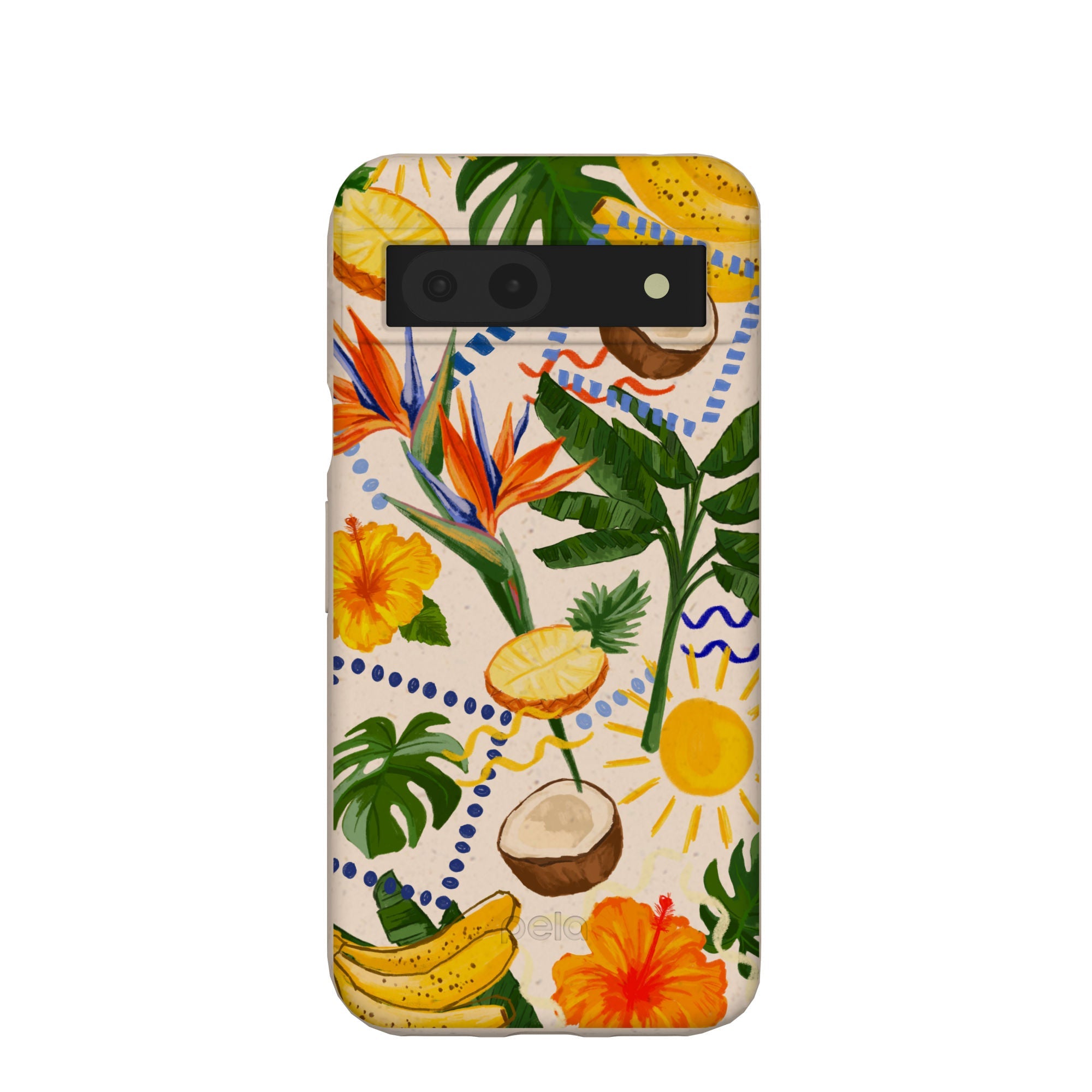 Seashell Tropics Google Pixel 8a Case Refurbished - Pela Case refurbished available on Cerqular