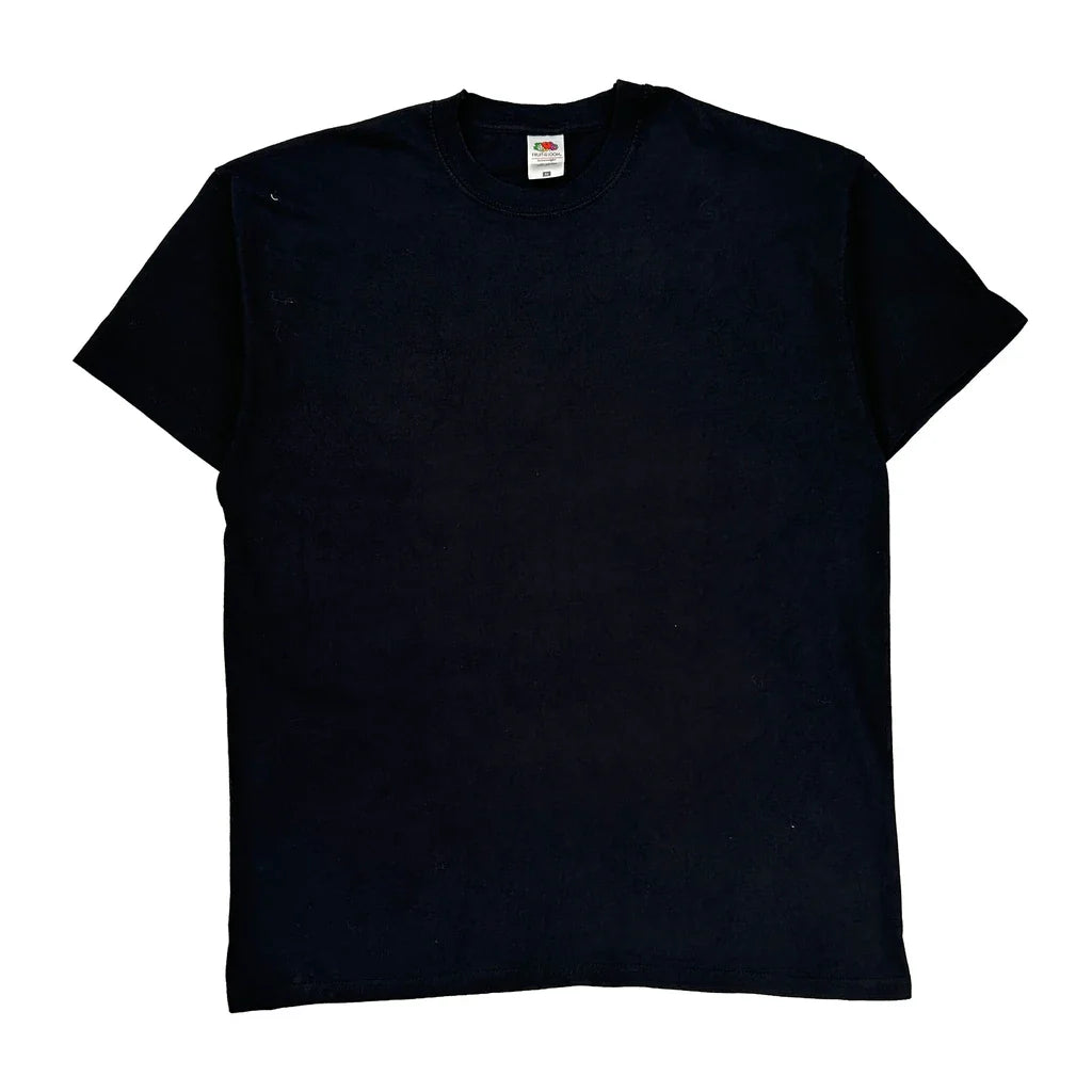 Fruit Of The Loom T-Shirt - XL Black Cotton Refurbished - Thrifted (note: this is a term often used to describe second- refurbished available on Cerqular