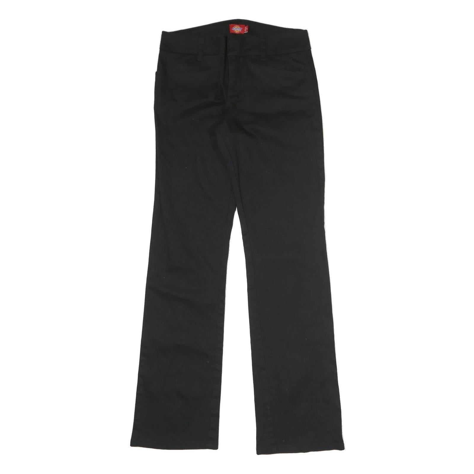 DICKIES Womens Black Cotton Blend Regular Straight Trousers W28 L31 Workwear Zip Refurbished - N/A refurbished available on Cerqular