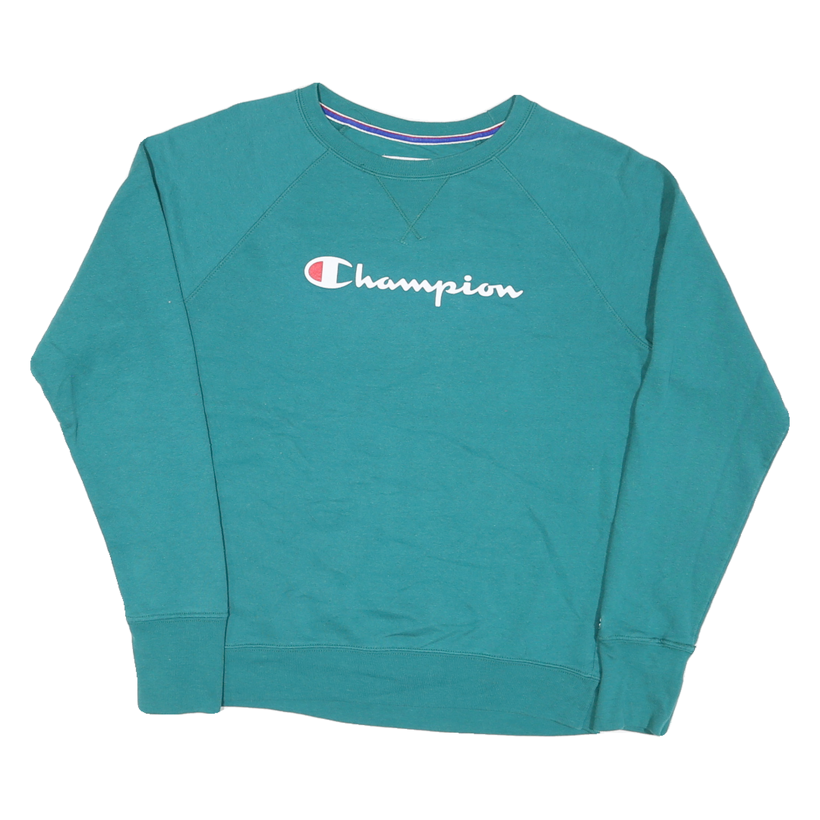 CHAMPION Mens Green Crew Neck M Cotton Blend Sweatshirt Casual Pullover Refurbished - N/A refurbished available on Cerqular