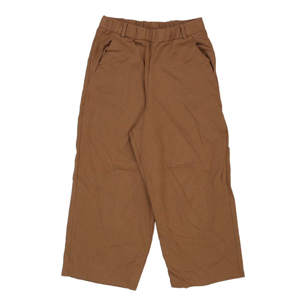 Maria Bellentani Trousers - Small Brown Cotton Refurbished - Thrifted (note: this is a term often used to describe second- refurbished available on Cerqular