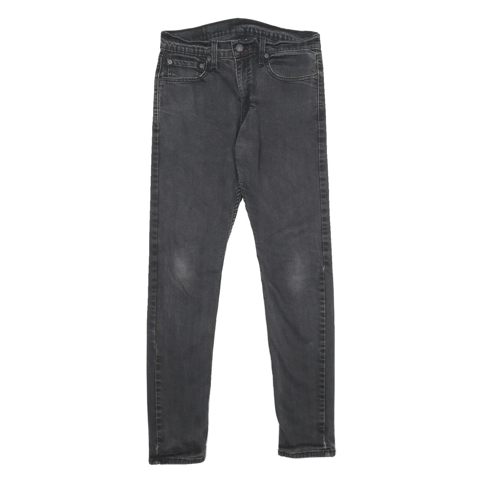 LEVI'S 512 Mens Jeans Black Slim Skinny Denim Medium W33 L34 Zip Closure Refurbished - N/A refurbished available on Cerqular