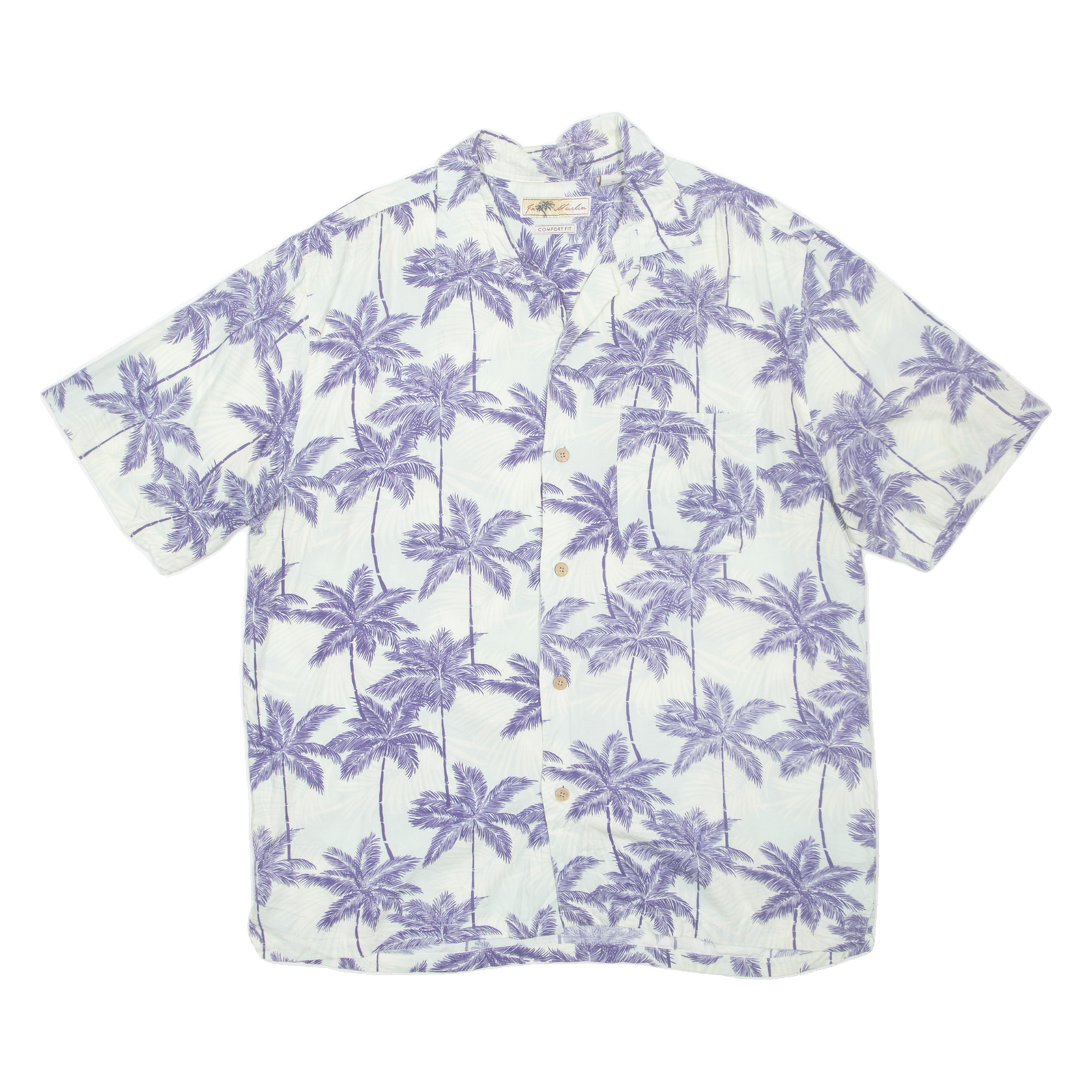 JOE MARLIN Mens Hawaiian Shirt Blue Floral XL Refurbished - N/A refurbished available on Cerqular