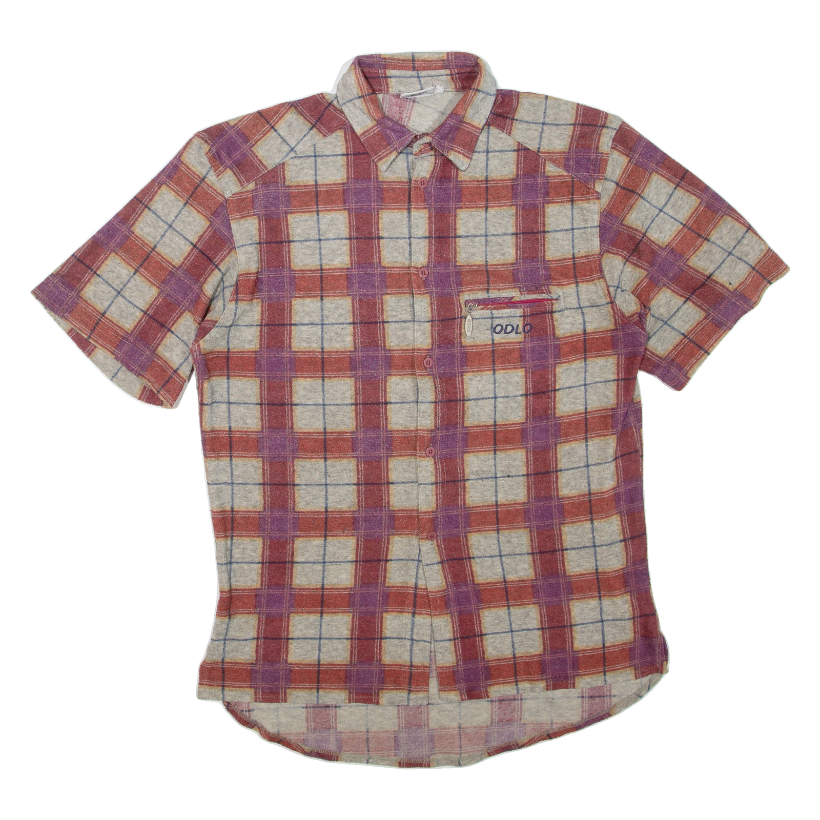 ODLO Mens Shirt Orange Check M Refurbished - N/A refurbished available on Cerqular