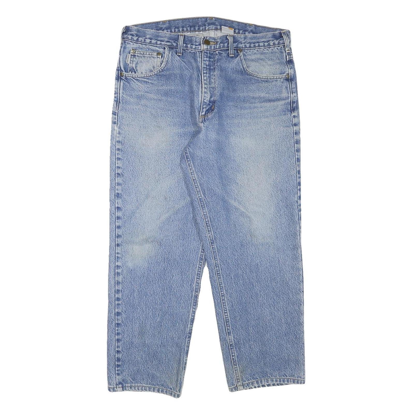 CARHARTT Mens Jeans Blue Relaxed Straight Denim Medium W34 L26 Workwear Casual Refurbished - N/A refurbished available on Cerqular