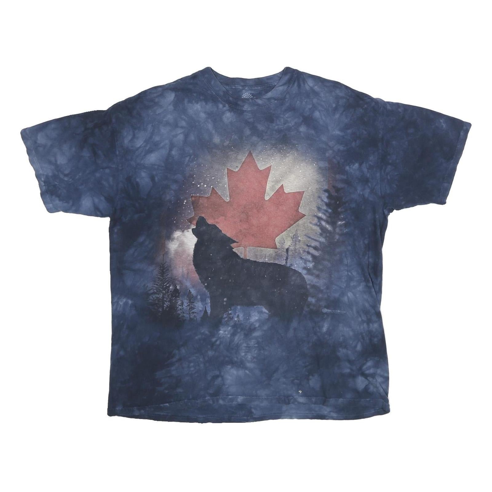 THE MOUNTAIN Mens Blue Graphic T-Shirt XL Short Sleeve Crew Neck Cotton Refurbished - N/A refurbished available on Cerqular
