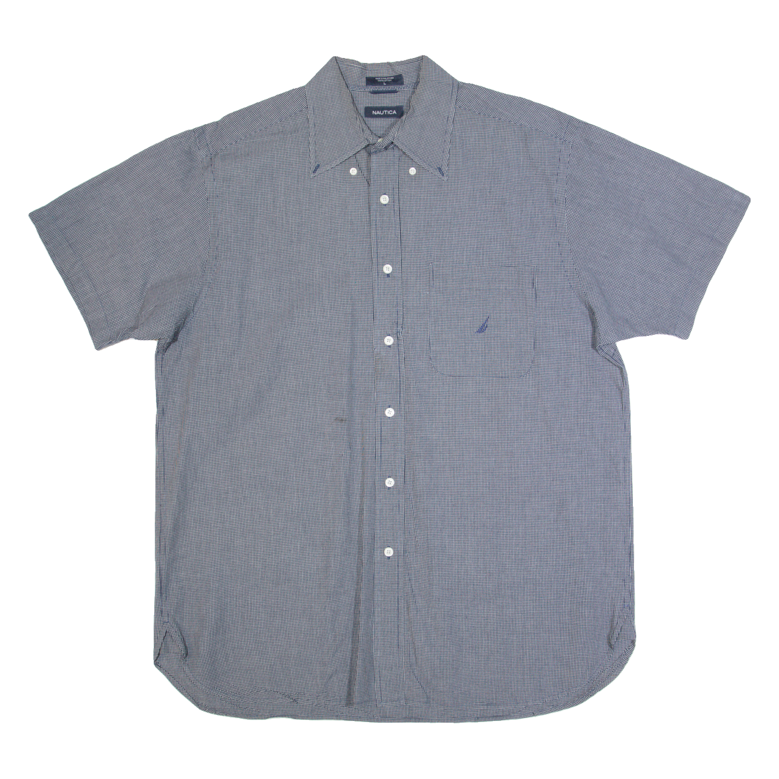 NAUTICA Mens Shirt Black Check L Refurbished - N/A refurbished available on Cerqular