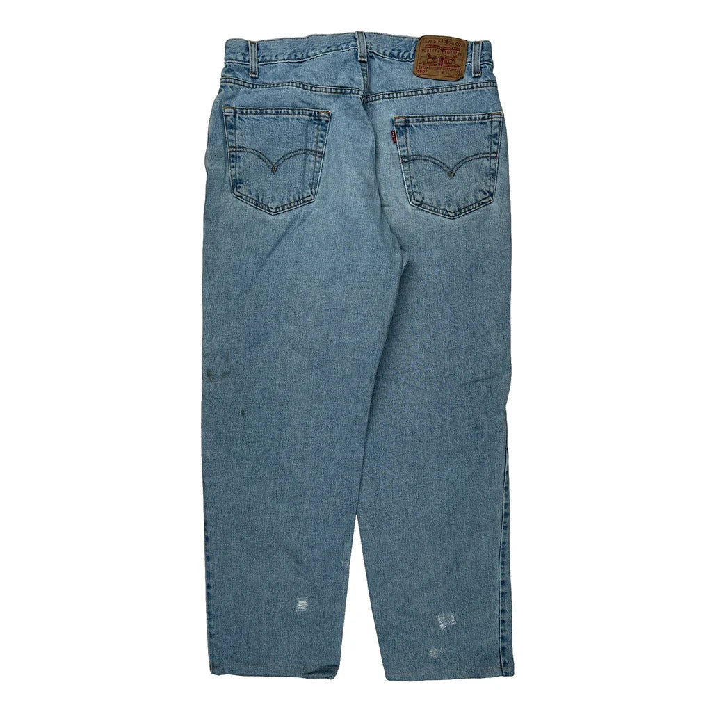 Levis Jeans - 36W 30L Light Wash Denim Refurbished - Thrifted (note: this is a term often used to describe second- refurbished available on Cerqular