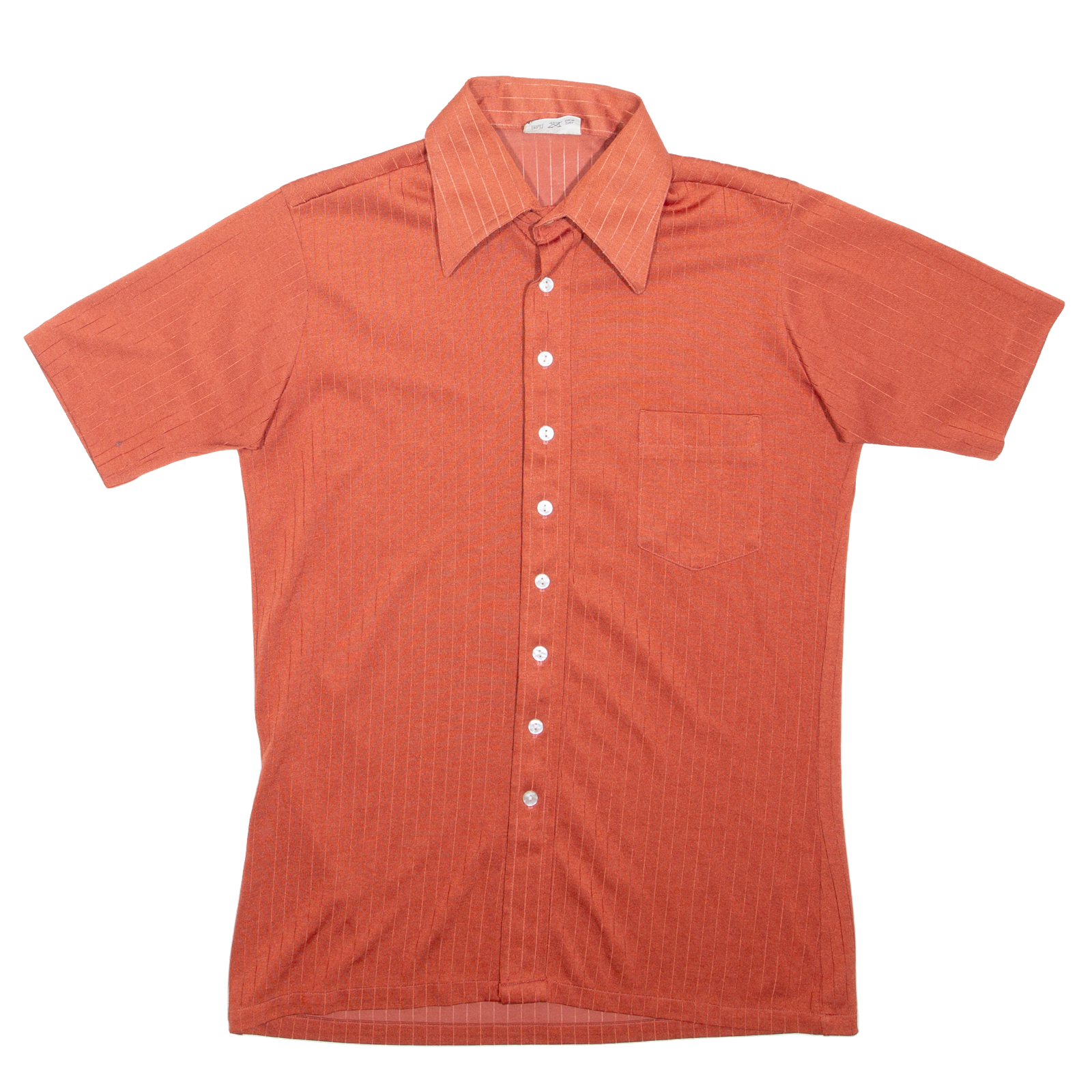 MICHEL ANGLI Mens Plain Shirt Orange S Refurbished - N/A refurbished available on Cerqular