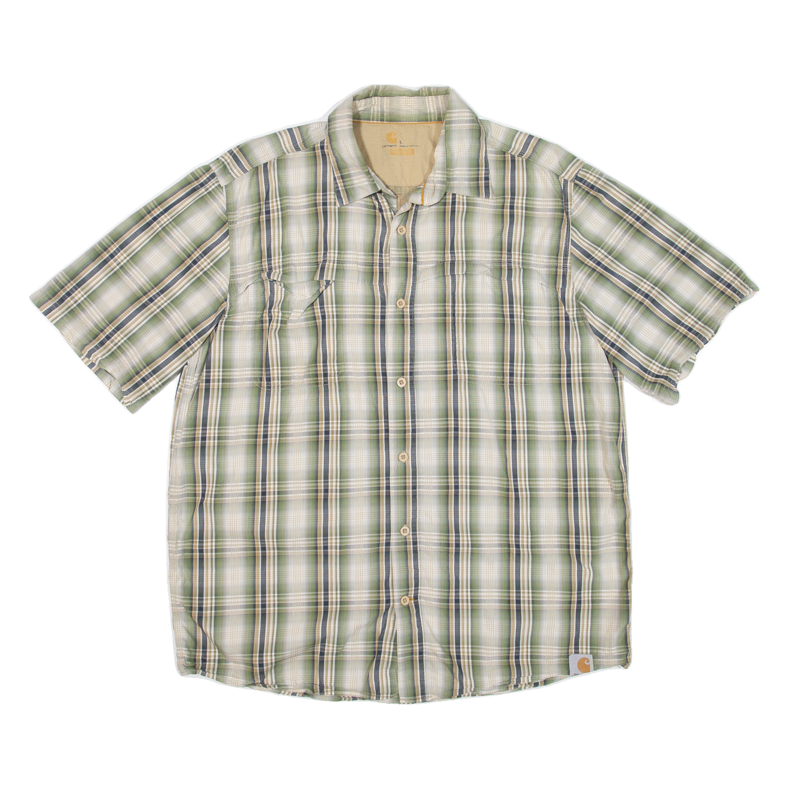 CARHARTT Relaxed Fit Mens Shirt Green Check L Refurbished - N/A refurbished available on Cerqular