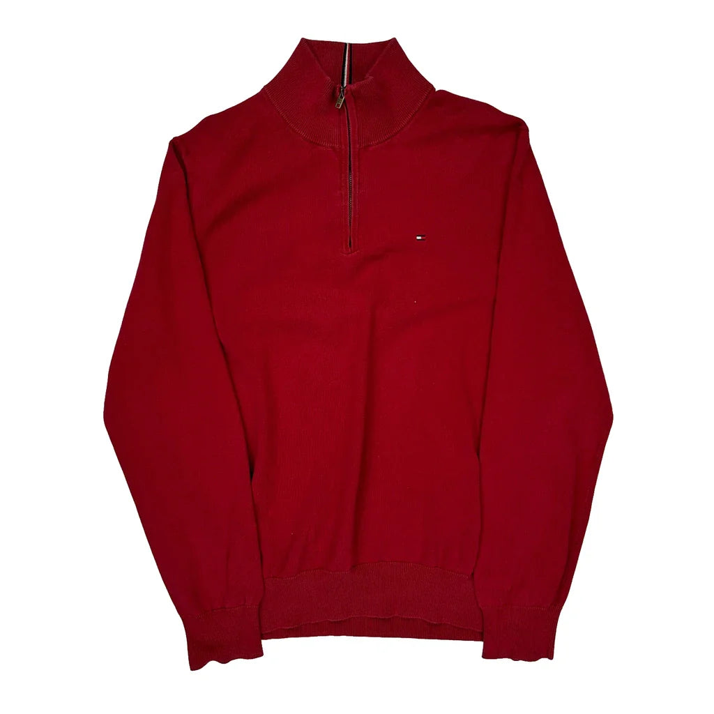 Tommy Hilfiger Jumper - XL Red Cotton Refurbished - Thrifted (note: this is a term often used to describe second- refurbished available on Cerqular